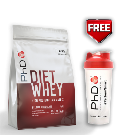 PhD DIET WHEY PROTEIN 1000g + SHAKER FREE